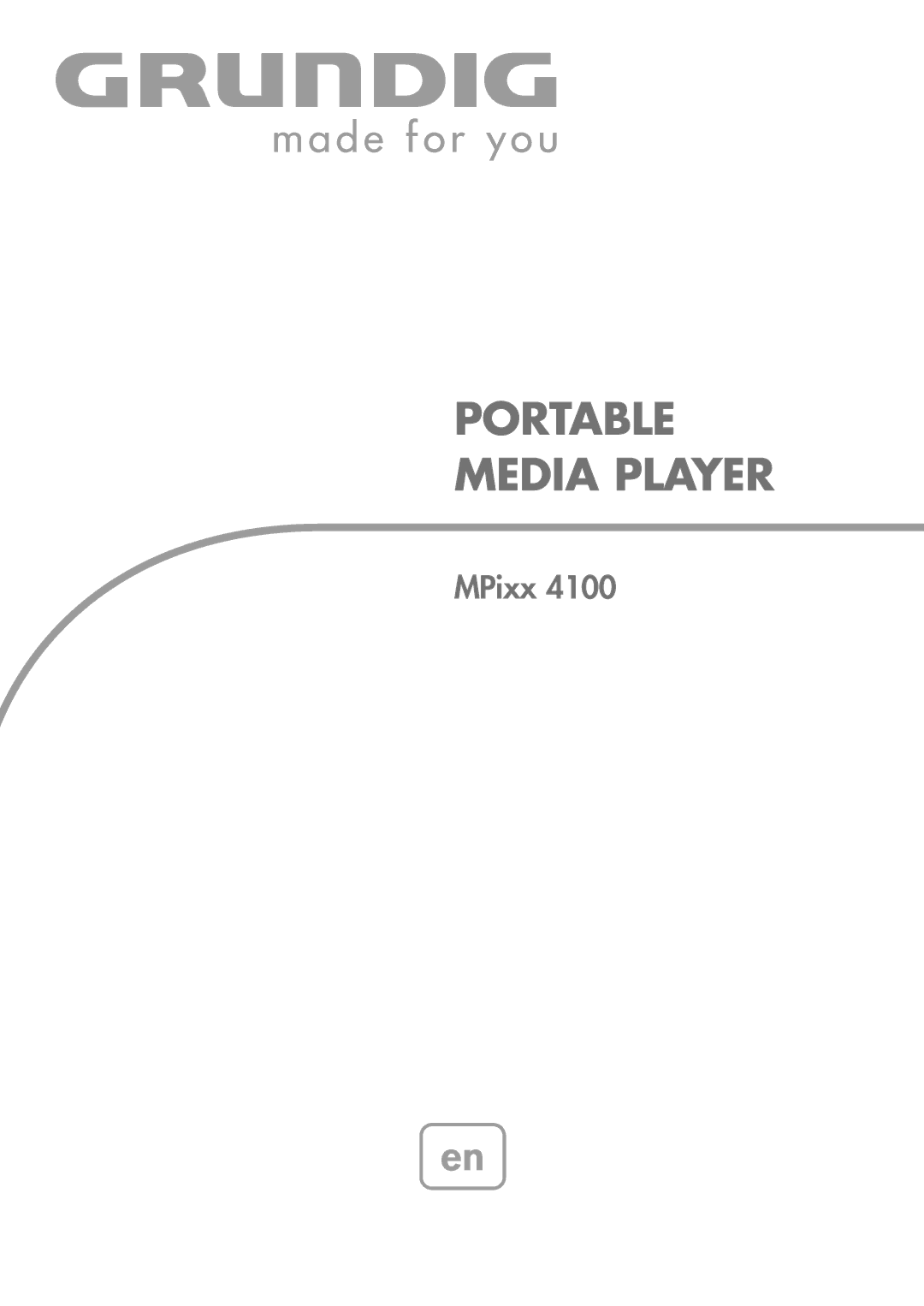 Grundig MPixx 4100 manual Portable Media Player 