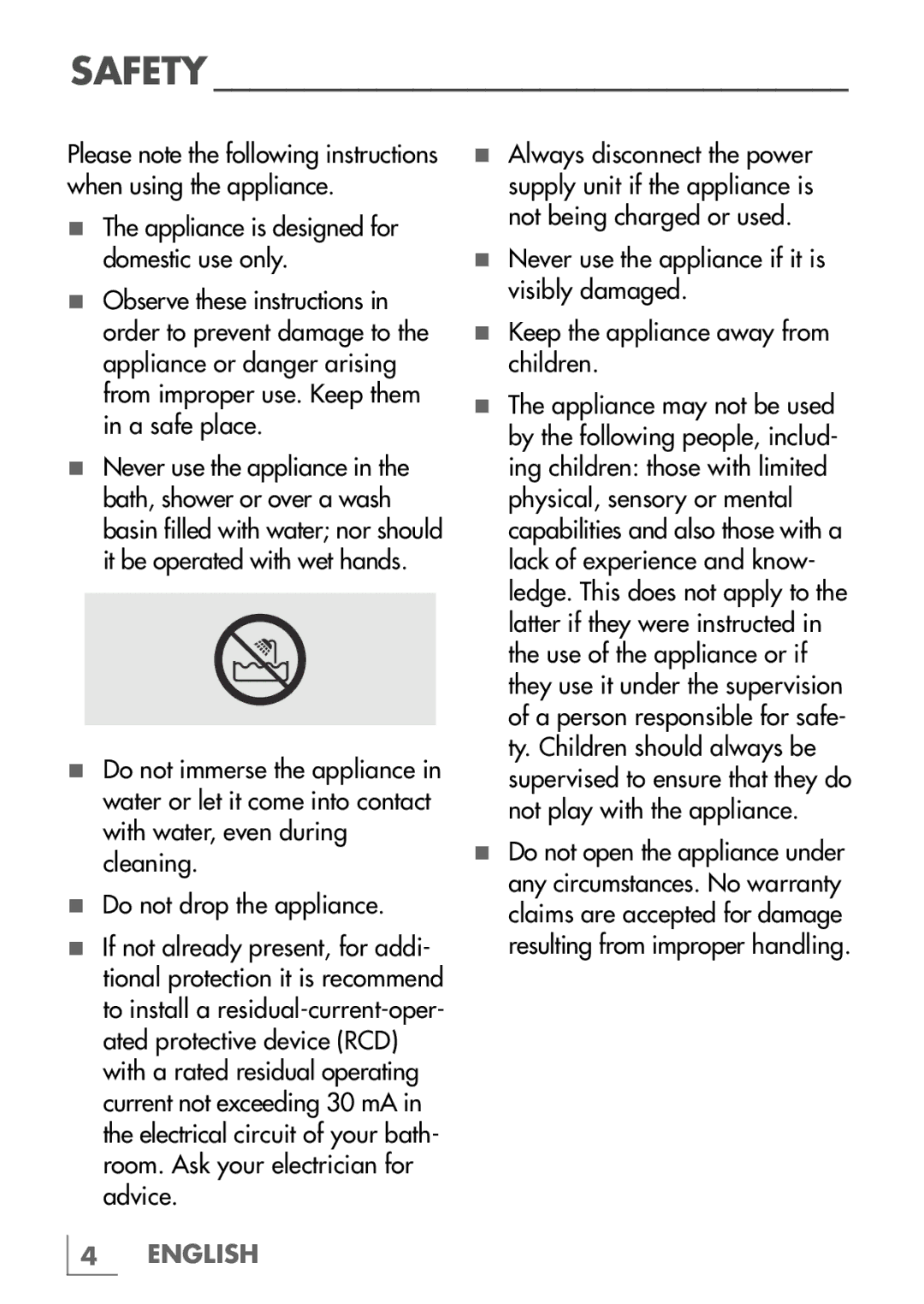 Grundig MT 6741 manual Safety, English 