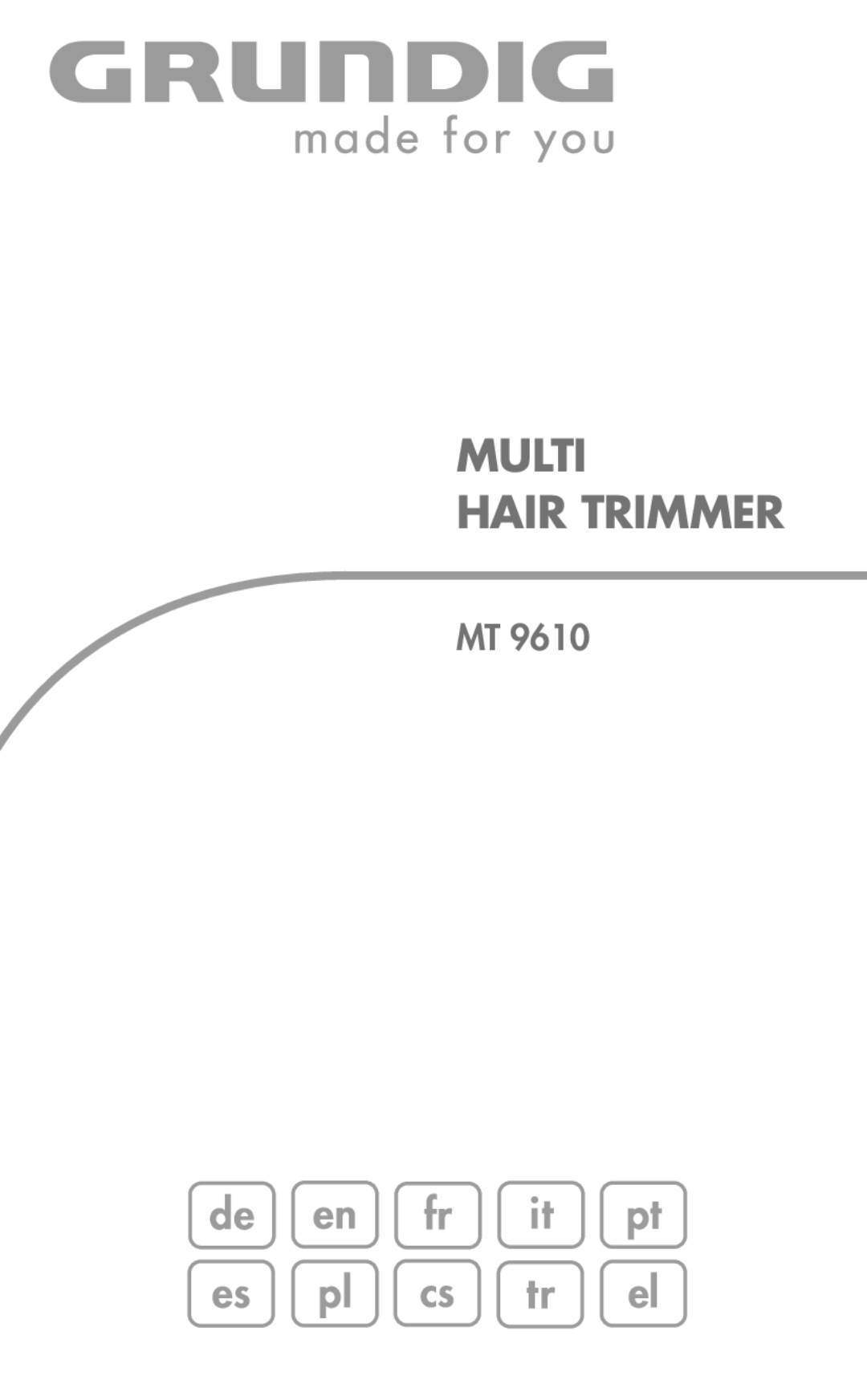 Grundig MT 9610 manual Multi Hair Trimmer 