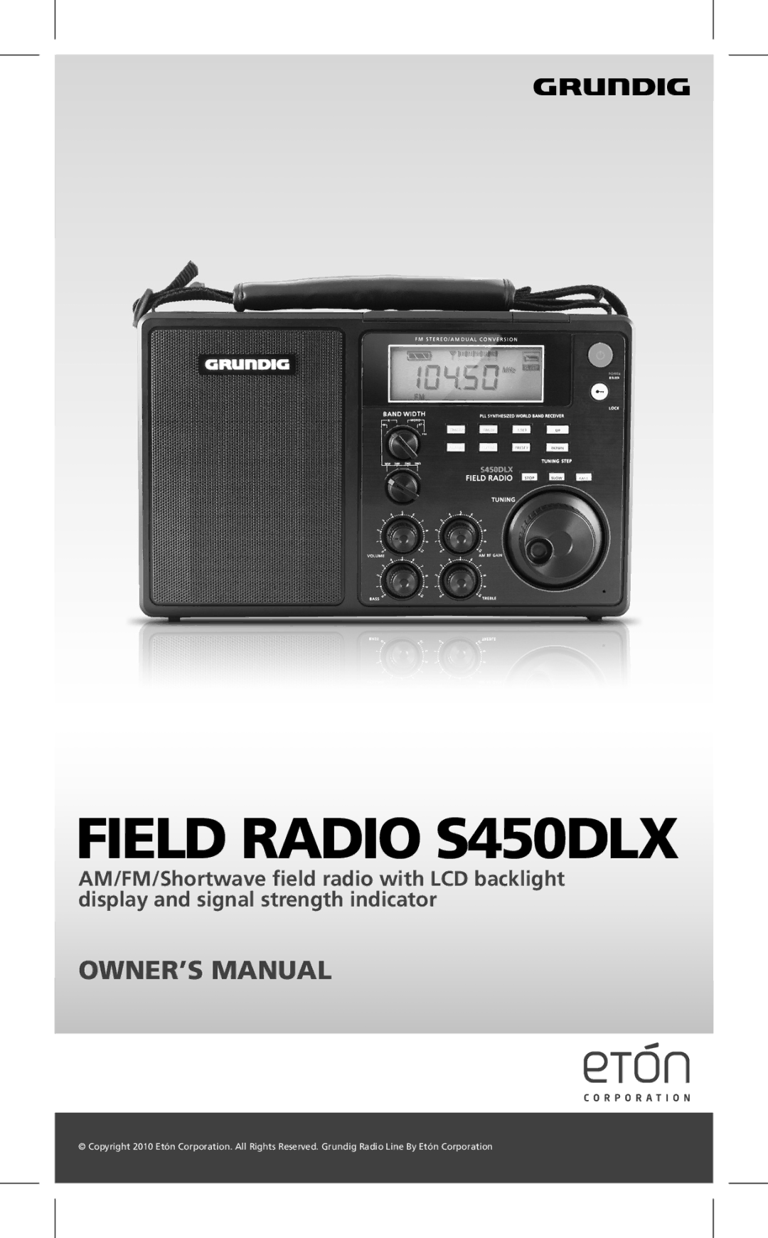 Grundig owner manual Field Radio S450DLX 