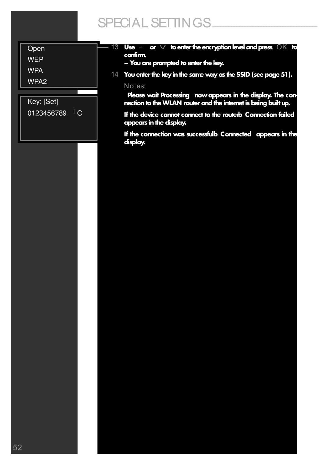 Grundig Sonoclock 890 WEB manual Key Set 0123456789‹ ⁄ C 