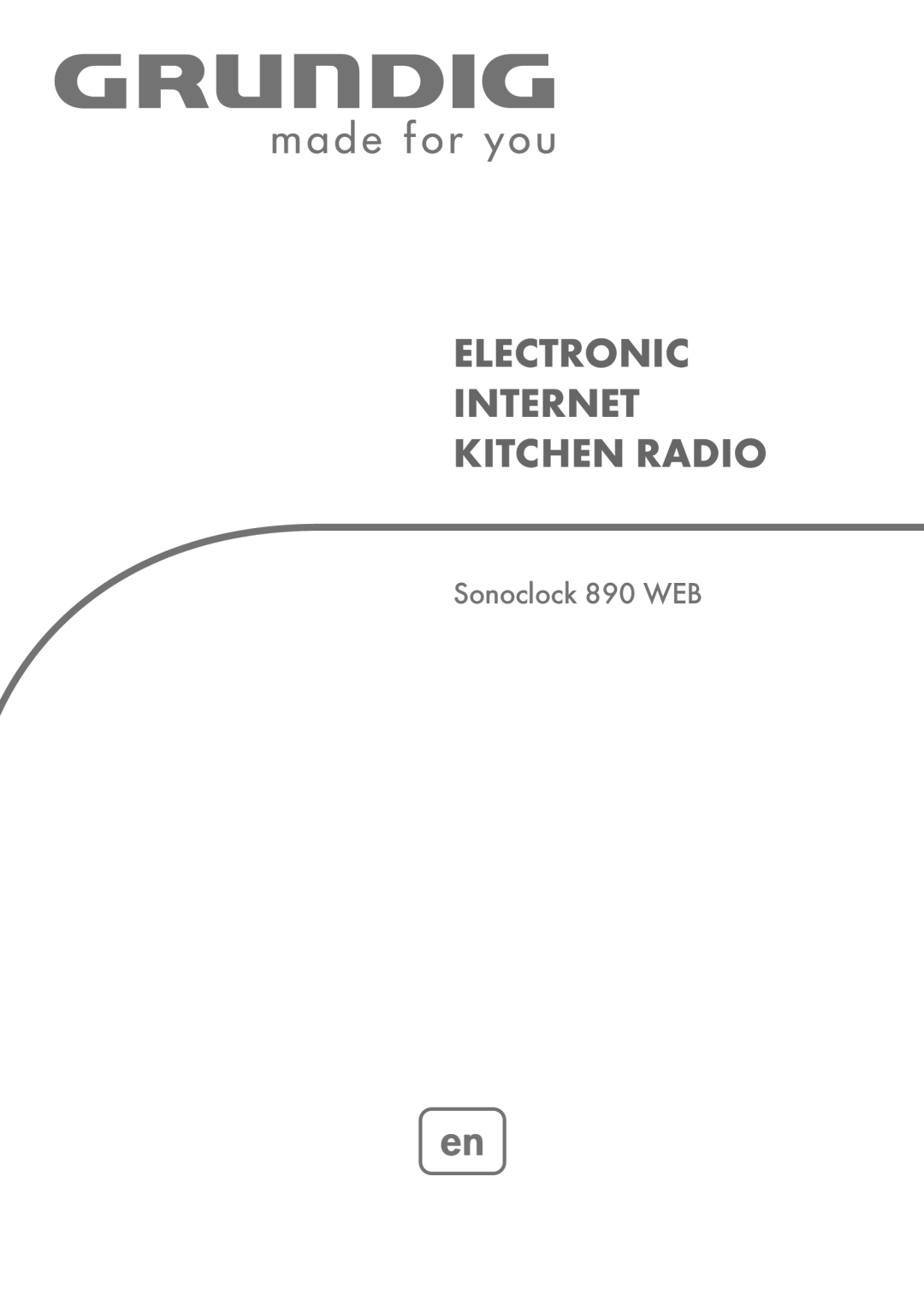 Grundig Sonoclock 890 WEB manual Electronic Internet Kitchen Radio 