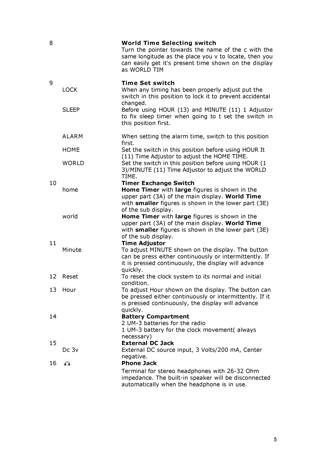 Grundig TRAVELLER II PE owner manual Battery Compartment 