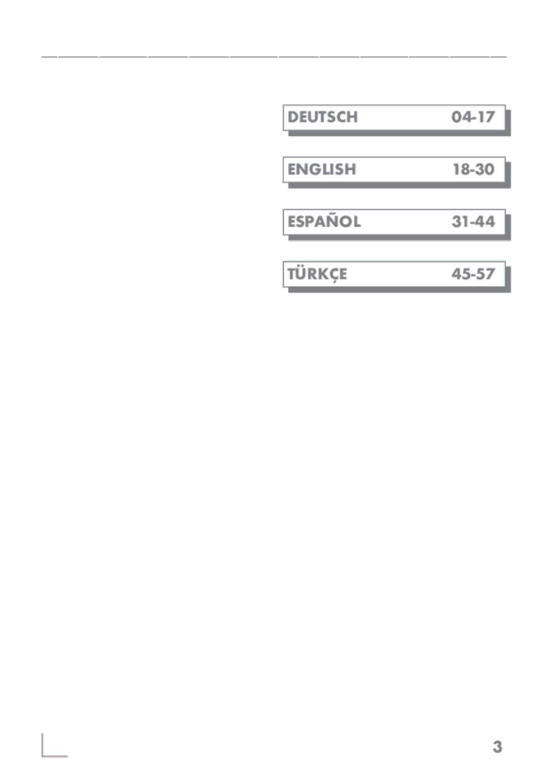 Grundig UC5020 manual Deutsch ENGLISH18-30 Español TÜRKÇE45-57 