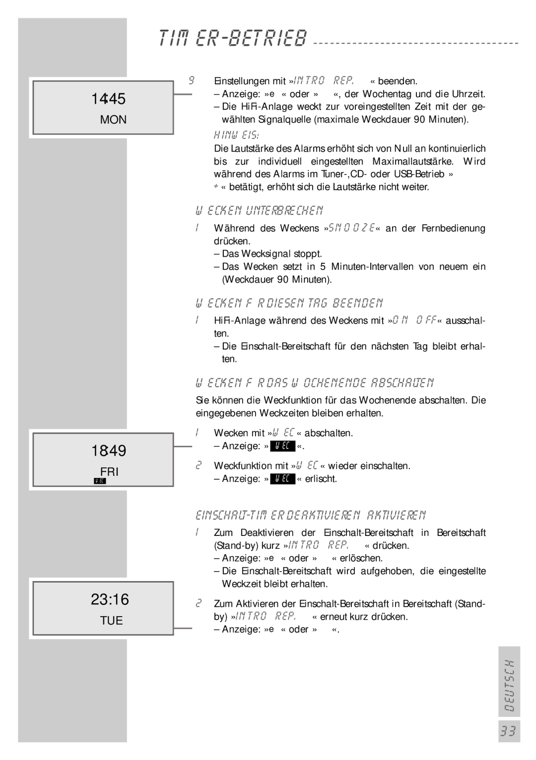 Grundig UMS 5400 DEC manual 1445, 1849, 2316 