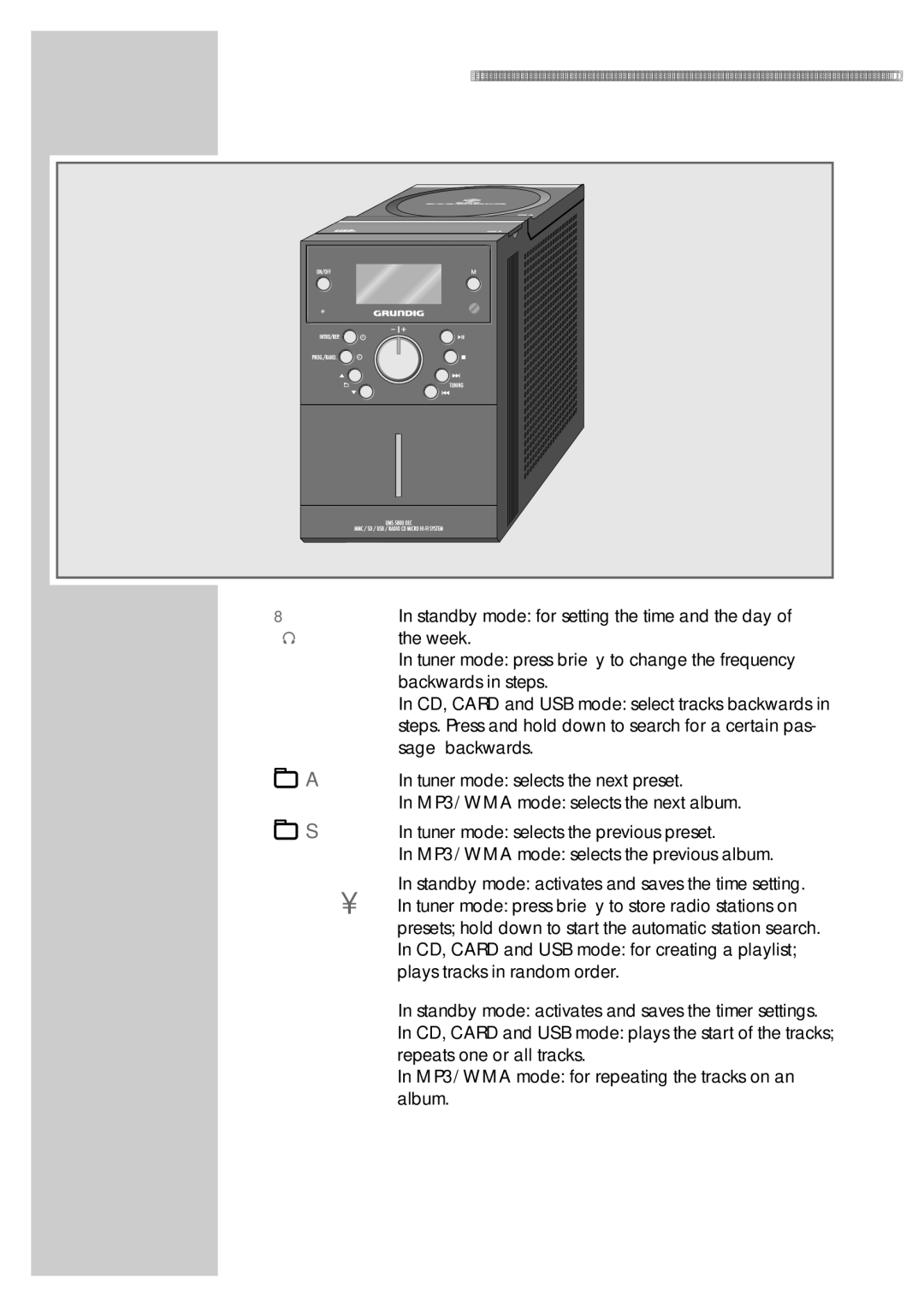 Grundig UMS 5800 DEC manual Prog./ Rand. ¥ 