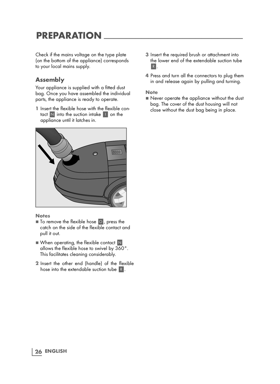 Grundig VCC9850 manual Assembly, Preparation 