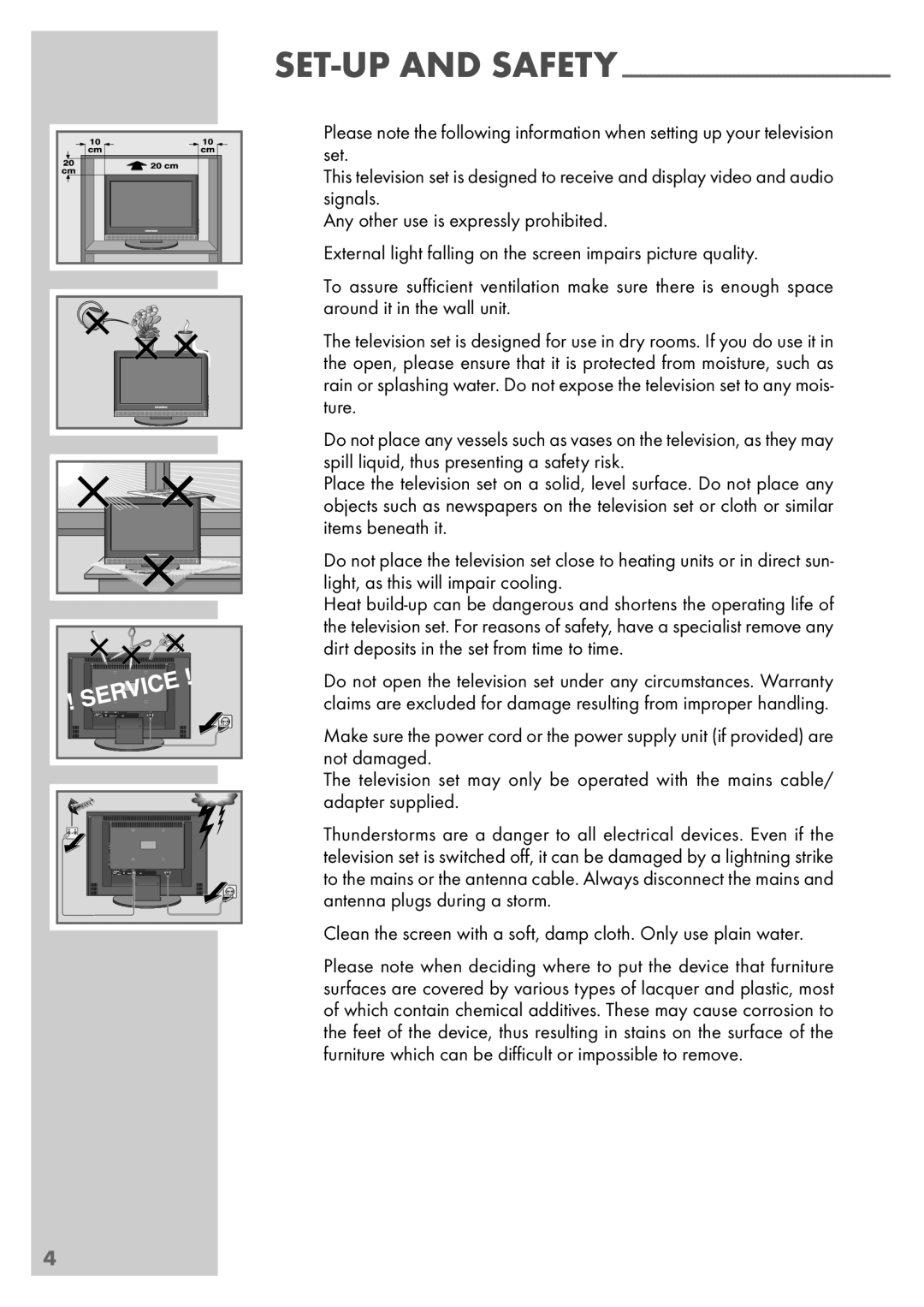 Grundig Vision 6 26-6840 T, Vision 6 32-6840 T manual SET-UP and Safety 