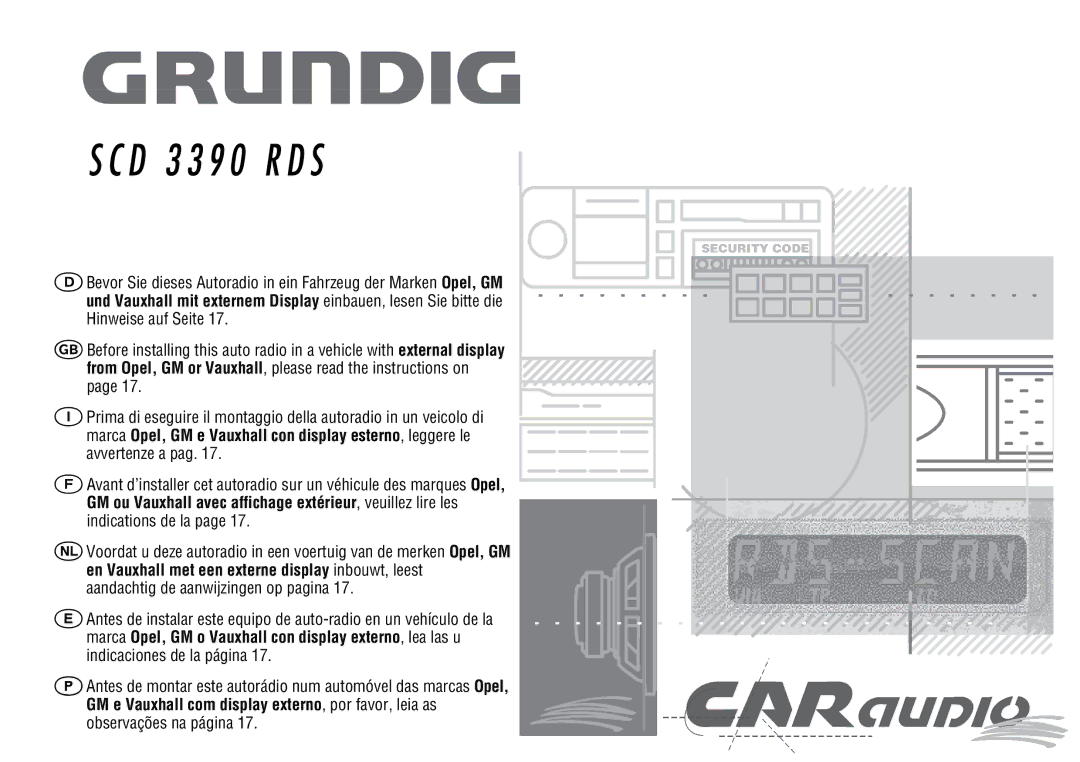 Grundig WKC 3705 RDS manual D 3 3 9 0 R D S 