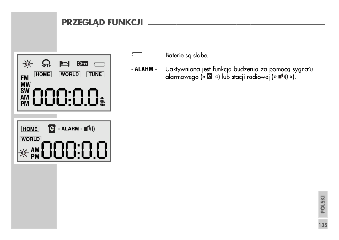 Grundig WR 5405 manual Alarm 