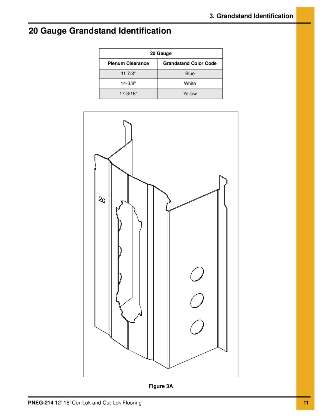 GSI Outdoors PNEG-214 installation manual Gauge Grandstand Identification 