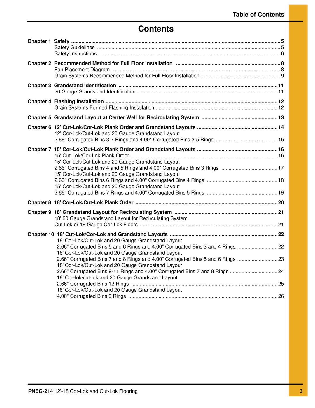 GSI Outdoors PNEG-214 installation manual Contents 