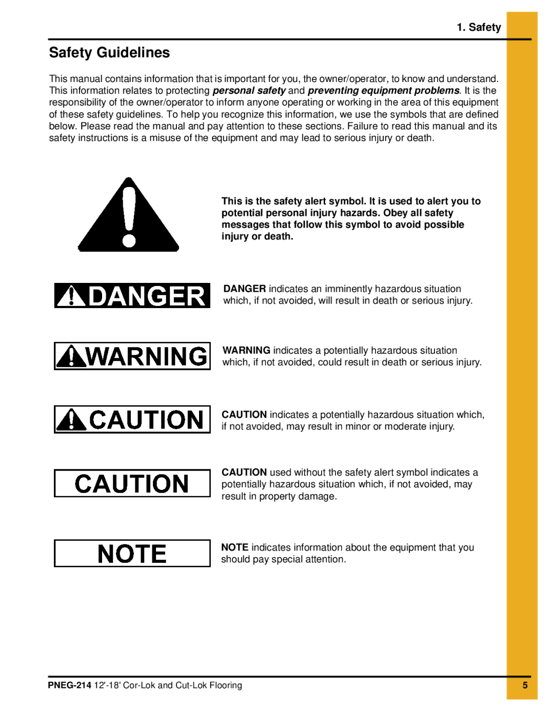 GSI Outdoors PNEG-214 installation manual Safety Guidelines 