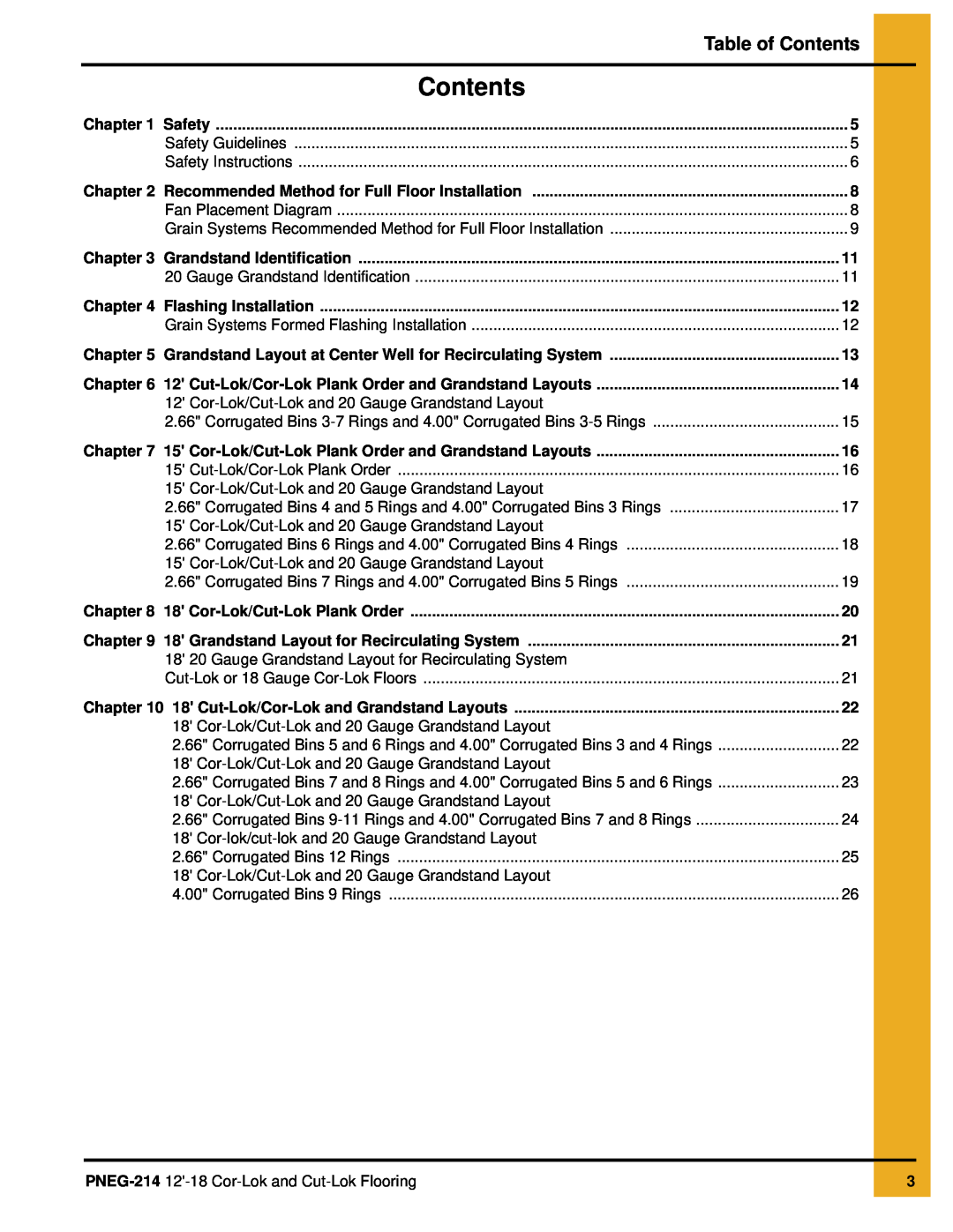 GSI Outdoors PNEG-214 installation manual Table of Contents 
