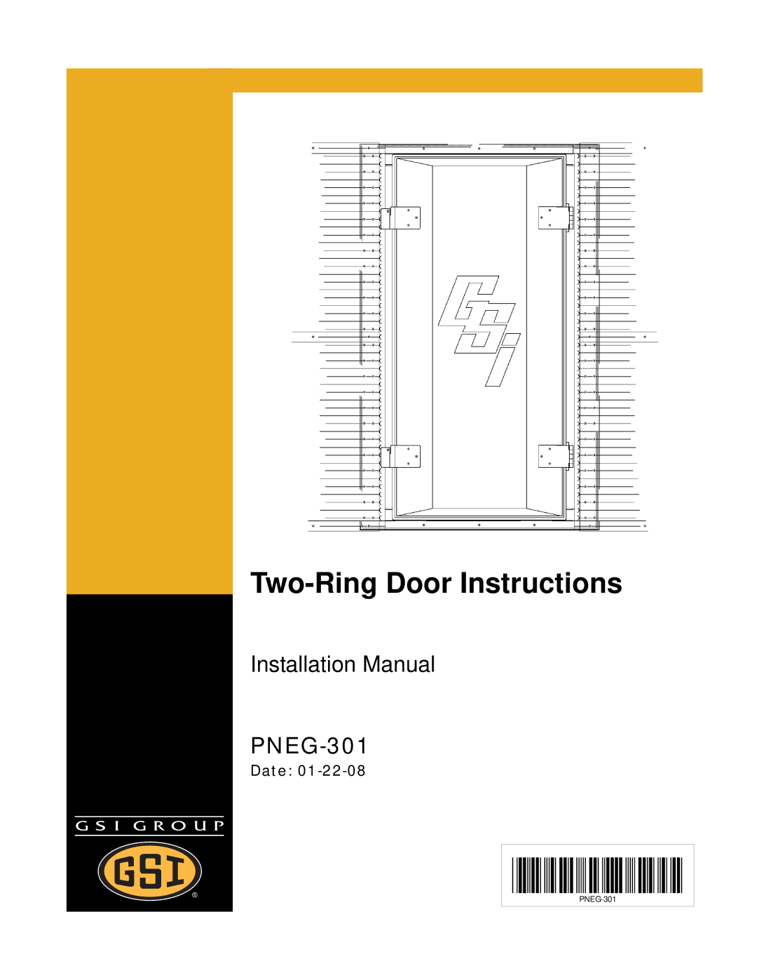 GSI Outdoors PNEG-301 installation manual Two-Ring Door Instructions 