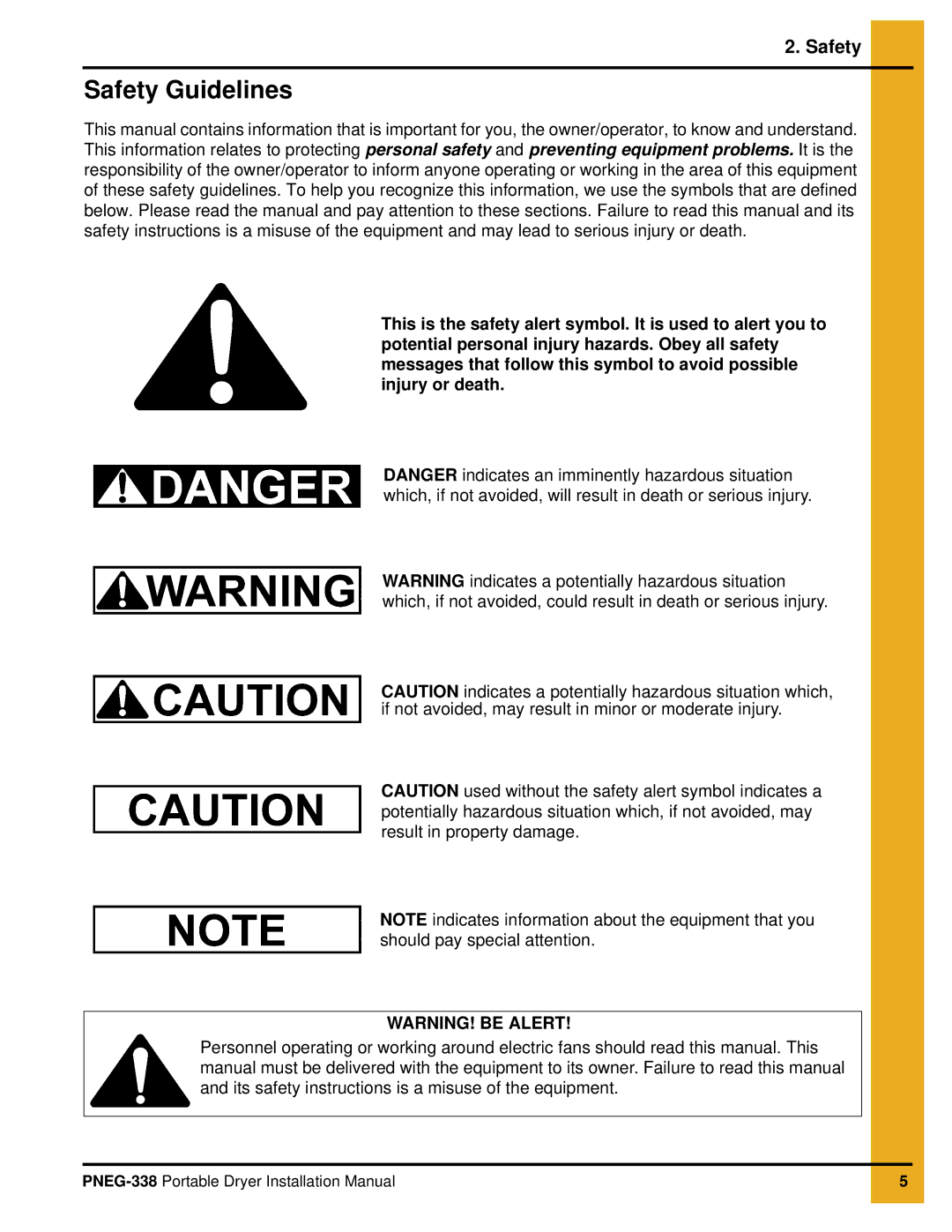 GSI Outdoors PNEG-338 manual Safety Guidelines 