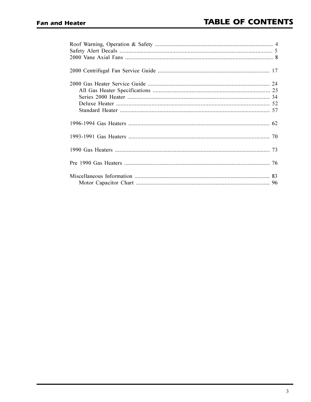 GSI Outdoors PNEG-377 service manual Table of Contents 