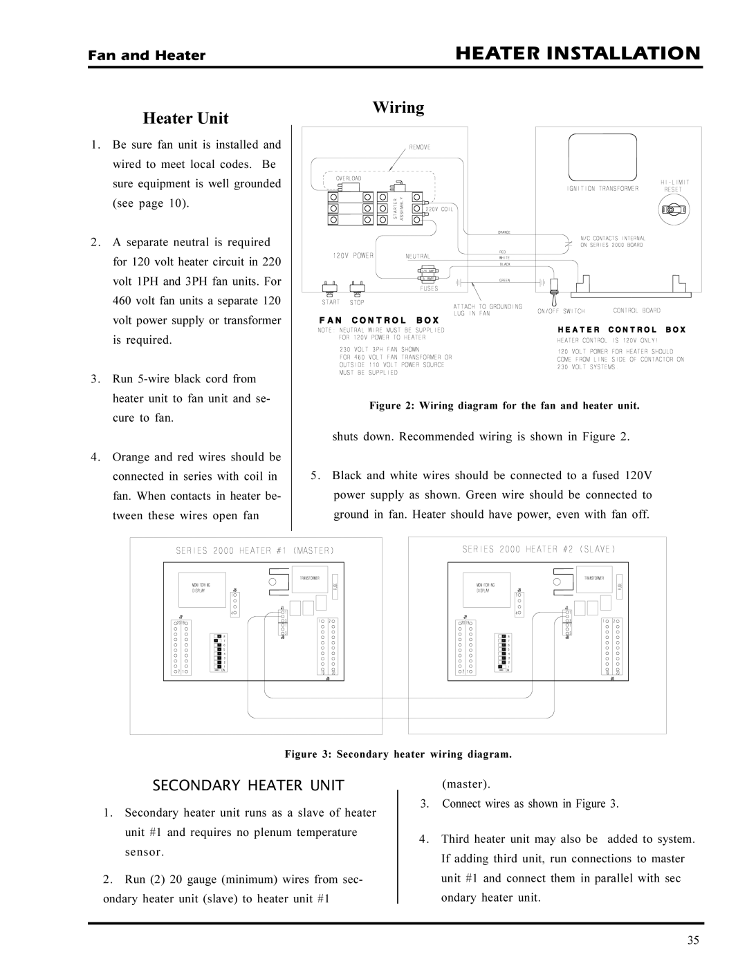 GSI Outdoors PNEG-377 service manual Heater Unit Wiring, Secondary Heater Unit 