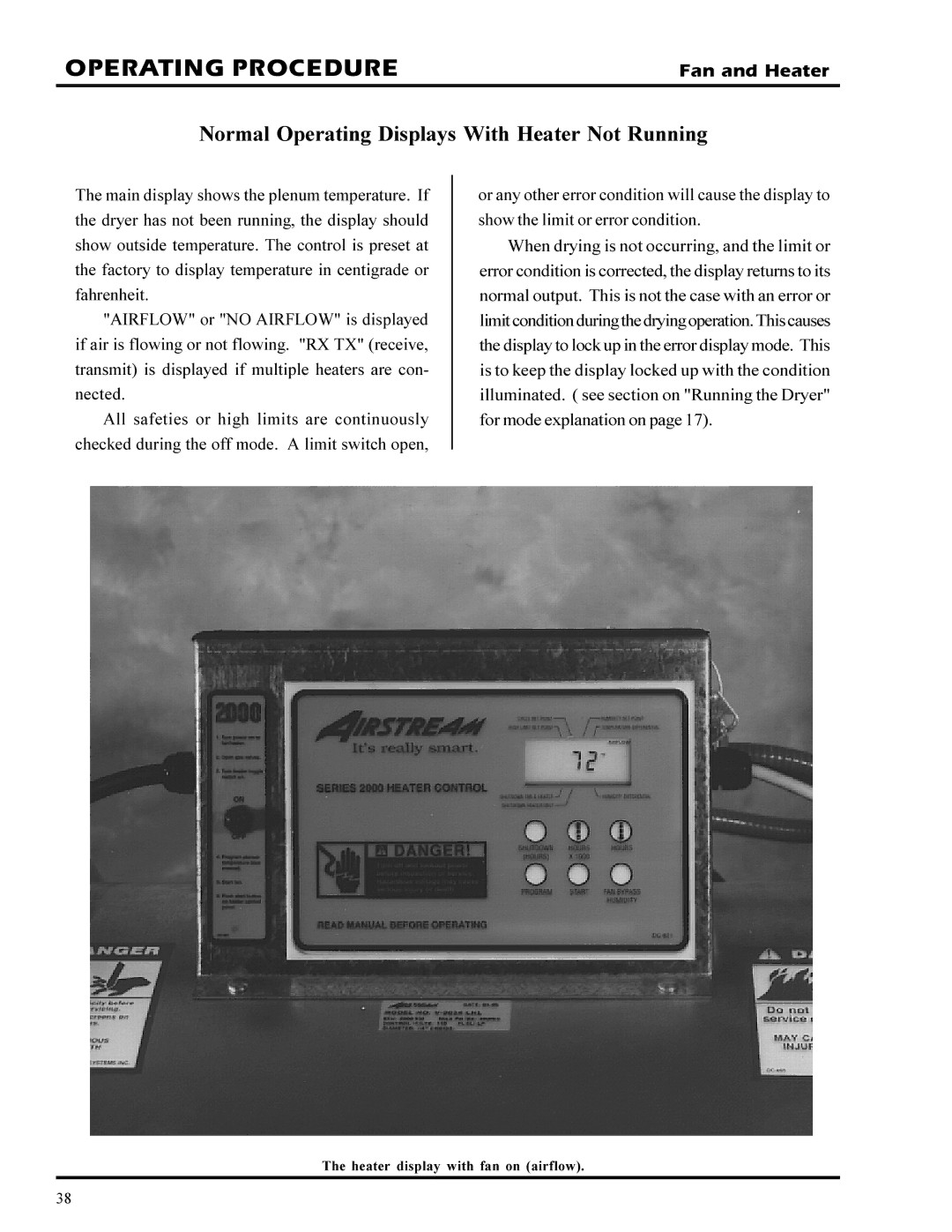 GSI Outdoors PNEG-377 service manual Normal Operating Displays With Heater Not Running 