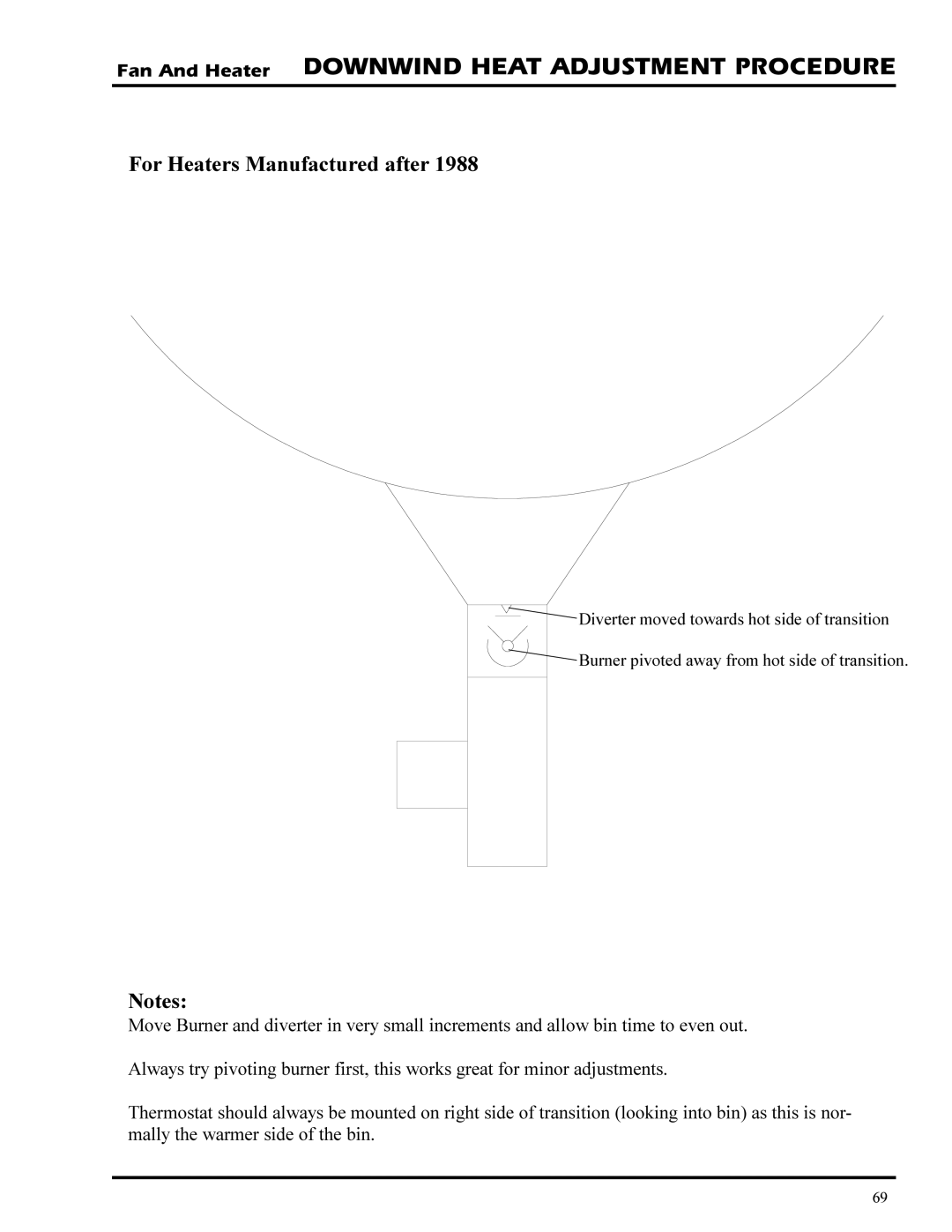 GSI Outdoors PNEG-377 service manual Fan And Heater Downwind Heat Adjustment Procedure, For Heaters Manufactured after 