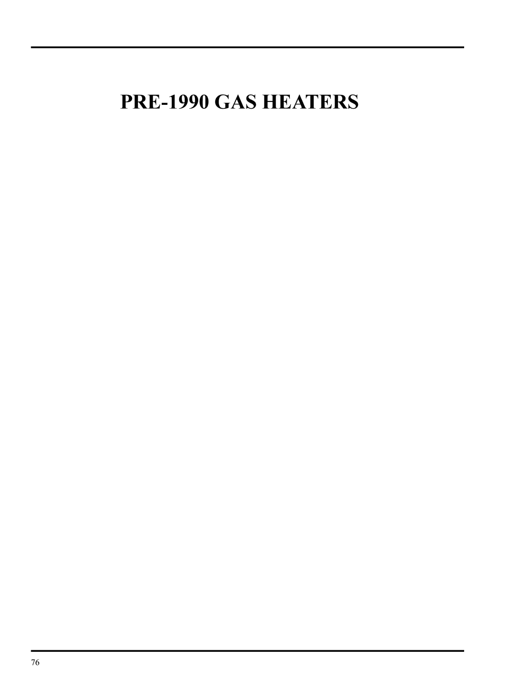 GSI Outdoors PNEG-377 service manual PRE-1990 GAS Heaters 