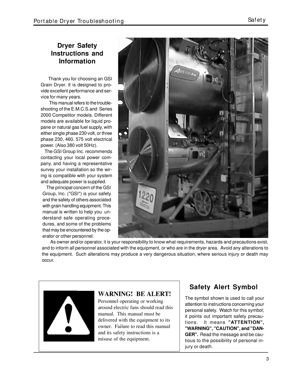 GSI Outdoors PNEG-630 manual Dryer Safety Instructions Information 