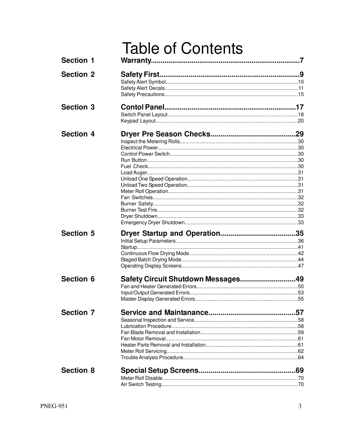 GSI Outdoors PNEG-951 manual Table of Contents 