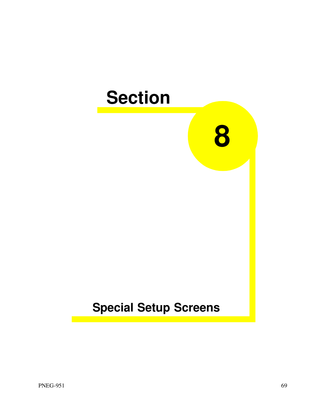 GSI Outdoors PNEG-951 manual Special Setup Screens 