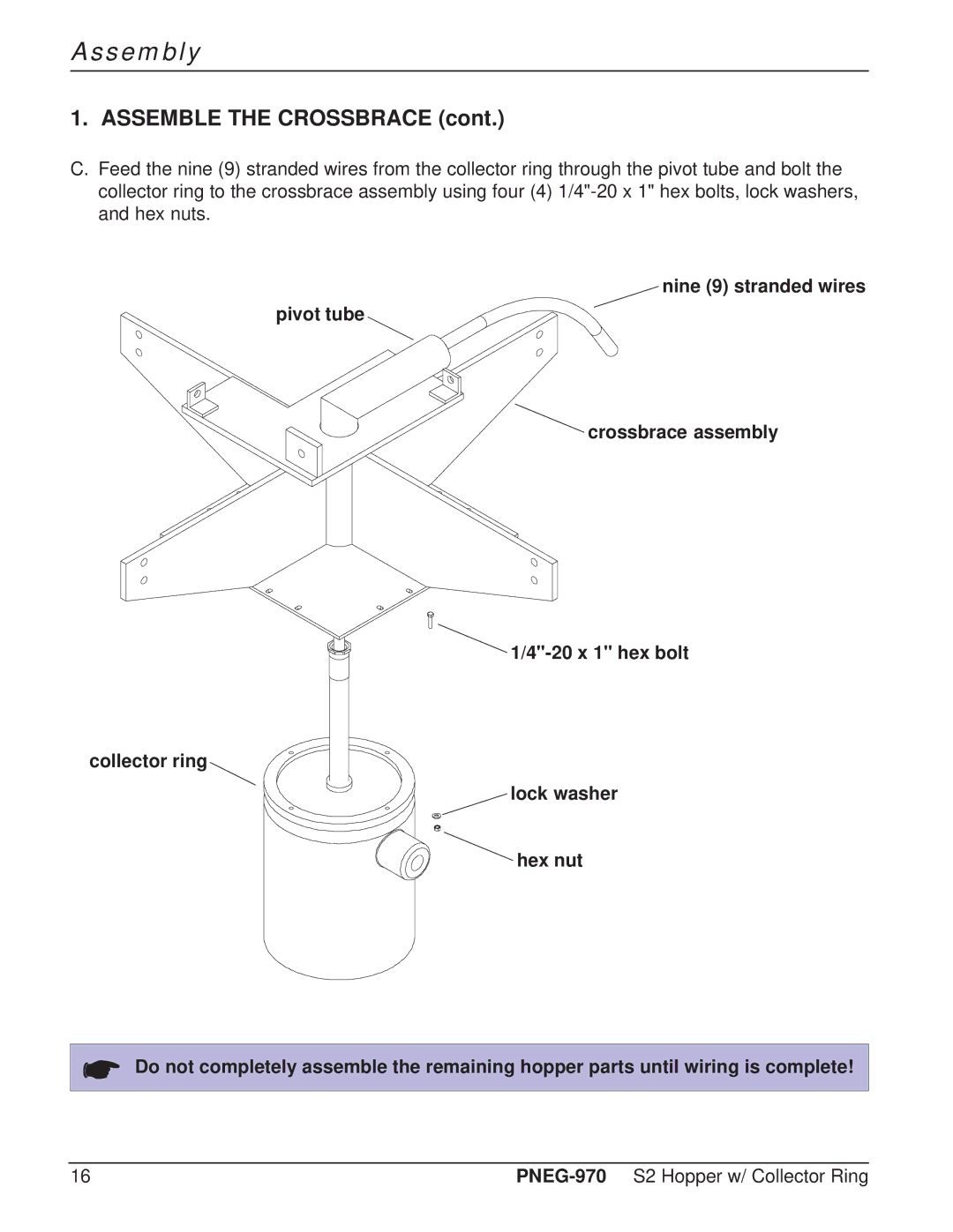 GSI Outdoors PNEG-970 operation manual Assemble the Crossbrace 