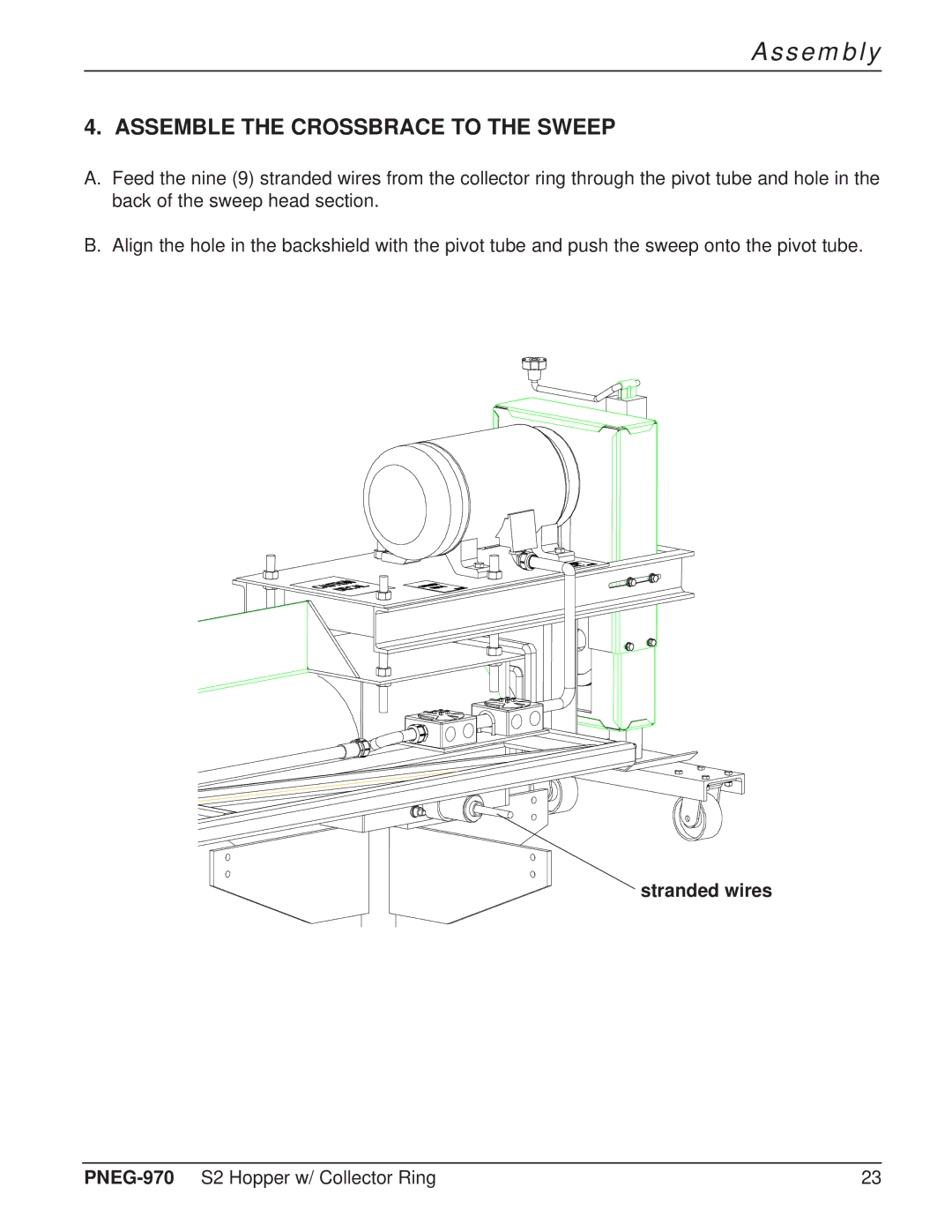 GSI Outdoors PNEG-970 operation manual Assemble the Crossbrace to the Sweep 