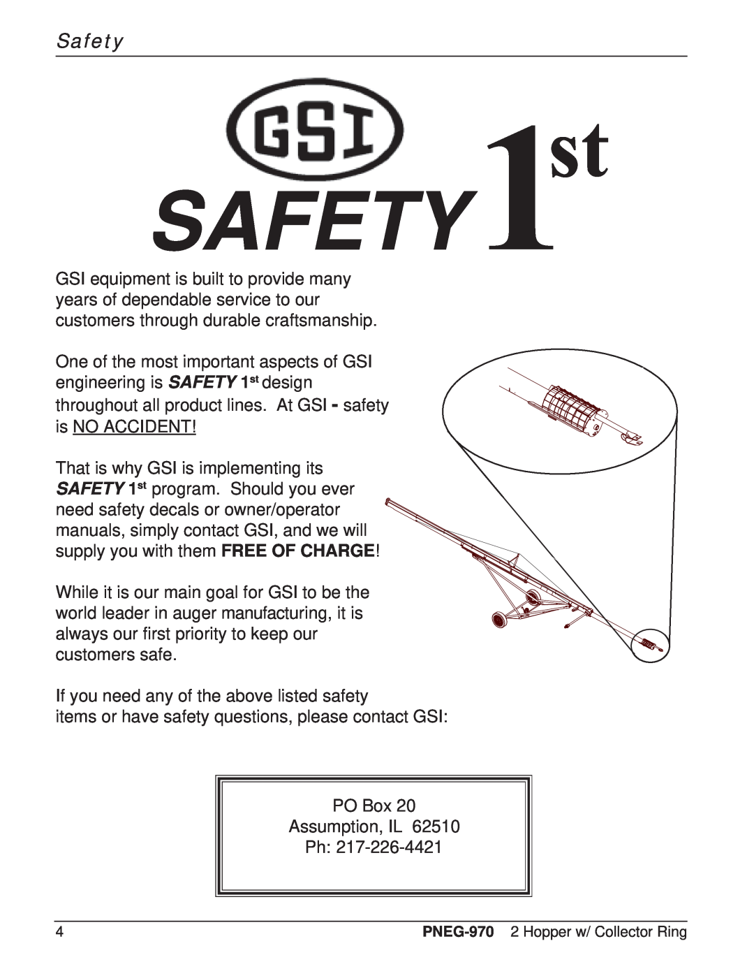 GSI Outdoors PNEG-970 operation manual Safety 