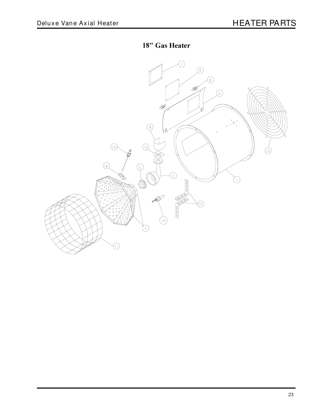 GSI Outdoors VHC, VLC owner manual Heater Parts 