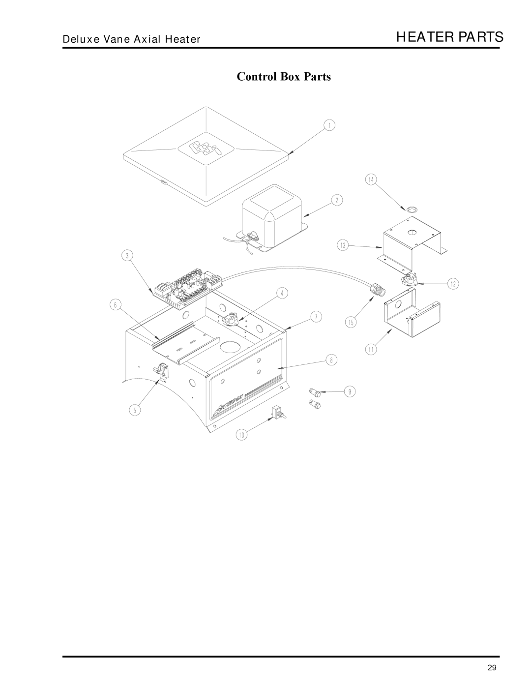 GSI Outdoors VHC, VLC owner manual Heater Parts 