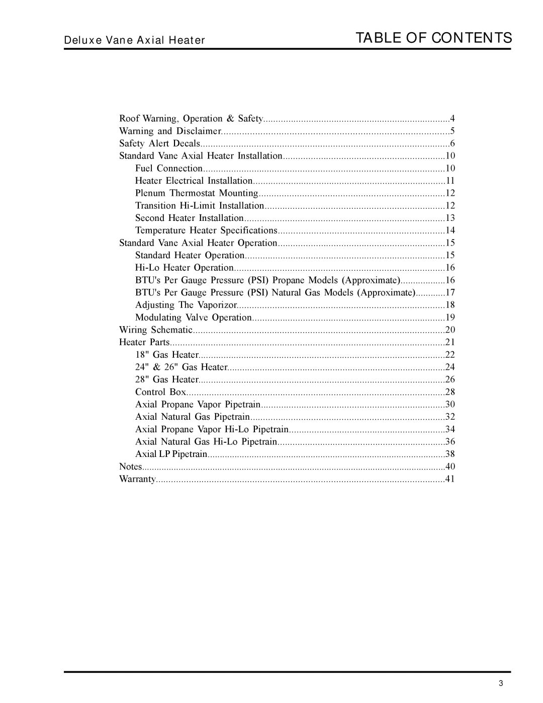 GSI Outdoors VHC, VLC owner manual Table of Contents 