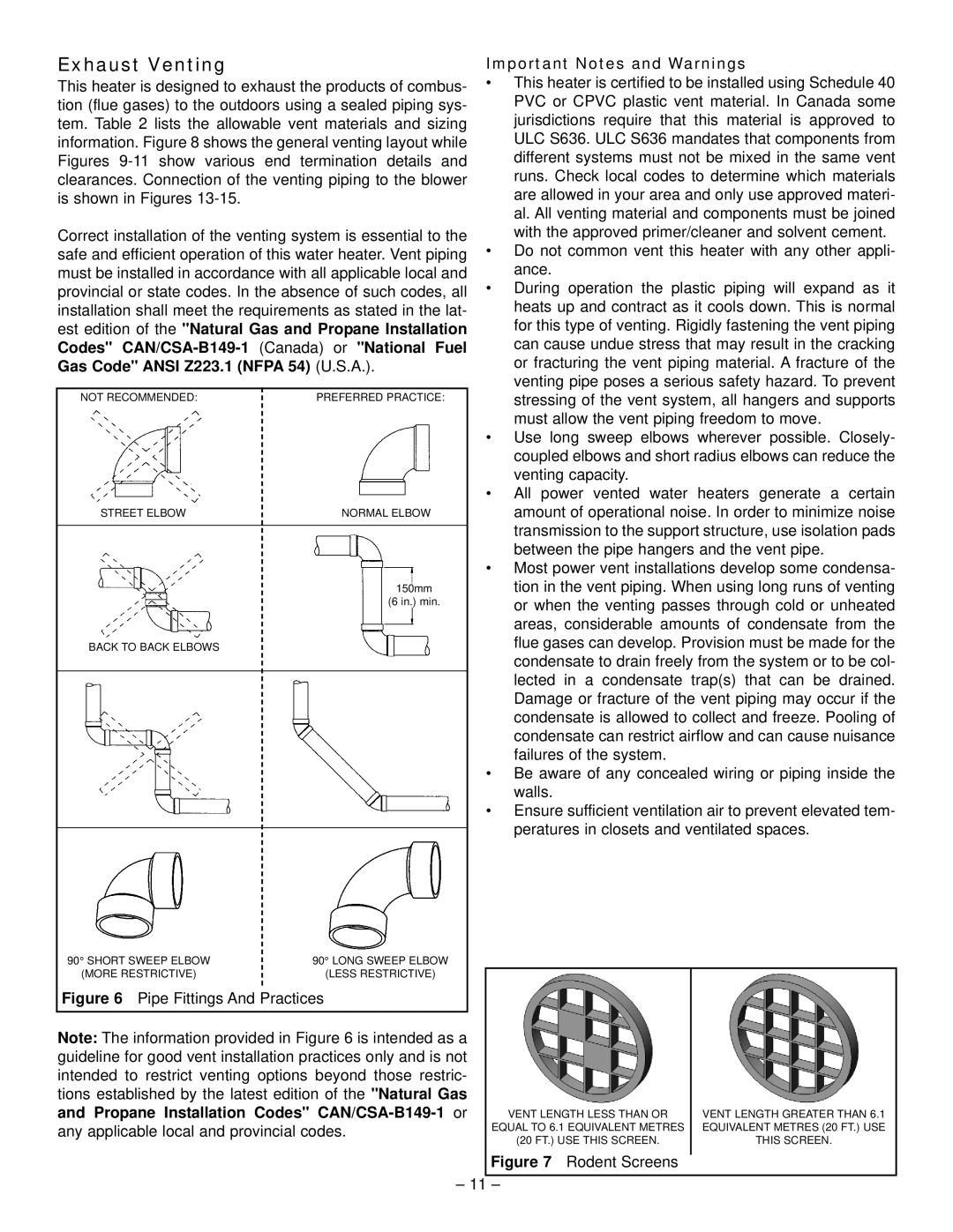 GSW 319594-000 manual Exhaust Venting 