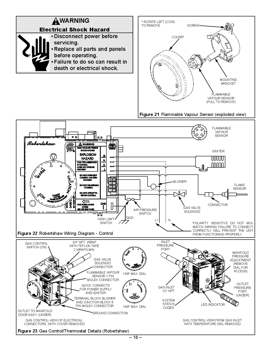 GSW 5065 manual Flammable Vapour Sensor exploded view 