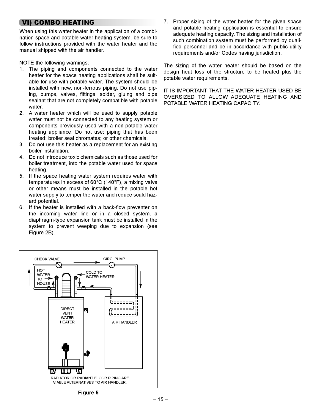 GSW 61009 REV. C (09-03) manual VI Combo Heating 