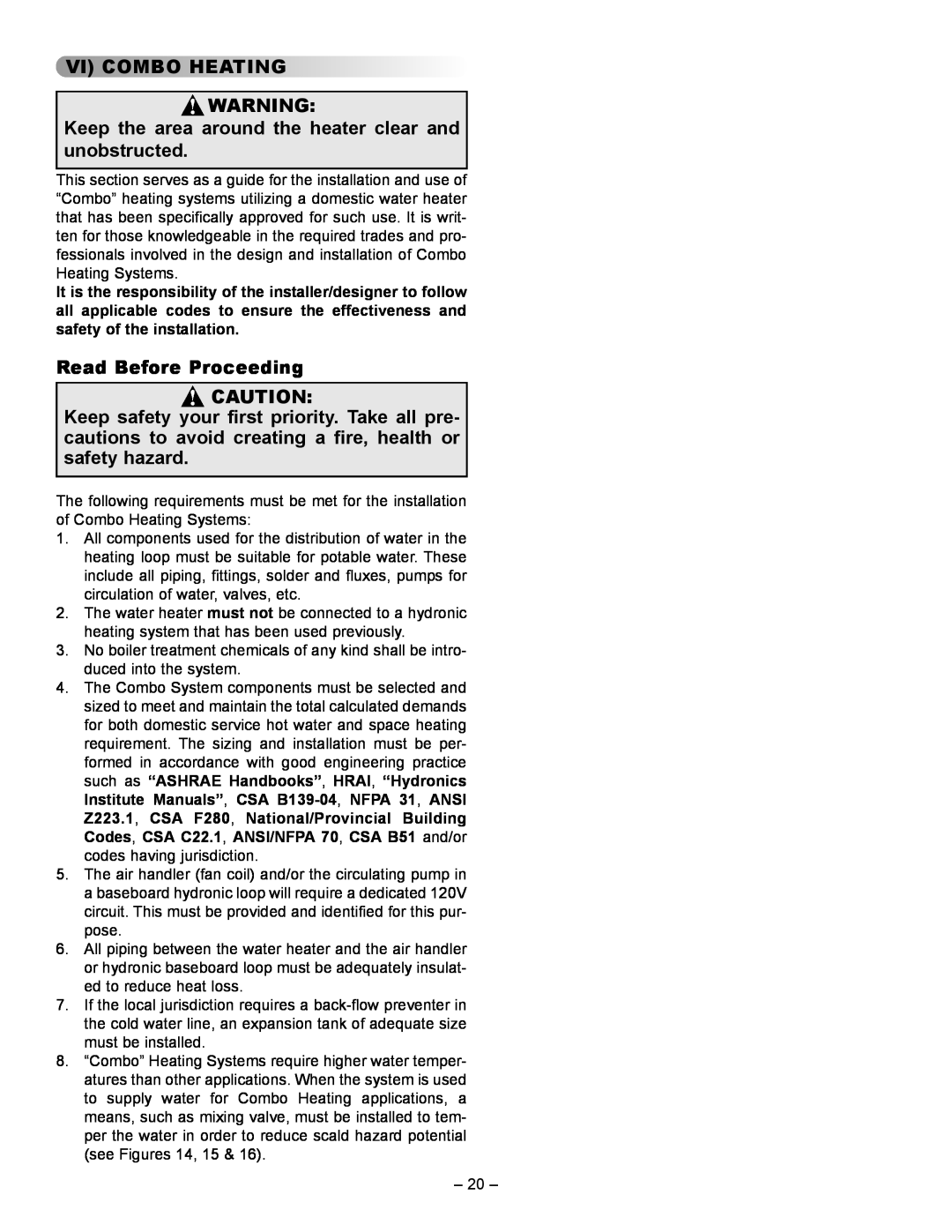 GSW JWF507, JWF657 manual Vi Combo Heating, Read Before Proceeding 