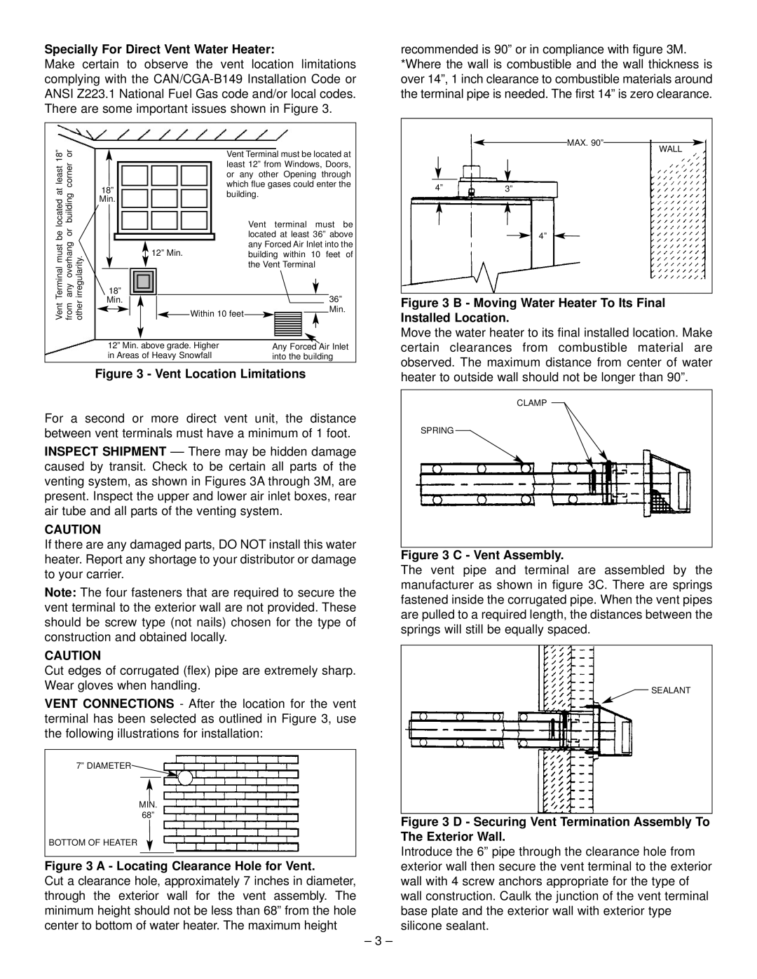 GSW PART NO.70999 REV.G (03-12) operating instructions Vent Location Limitations 