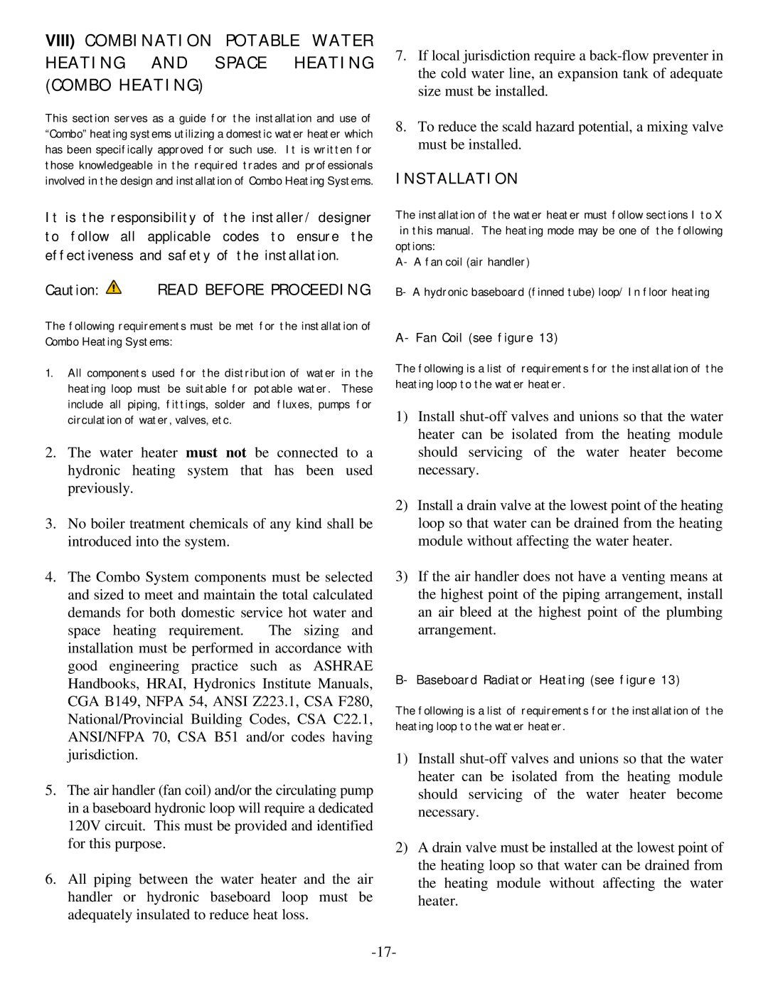 GSW POWER VENTED GAS FIRED WATER HEATER operating instructions Installation 