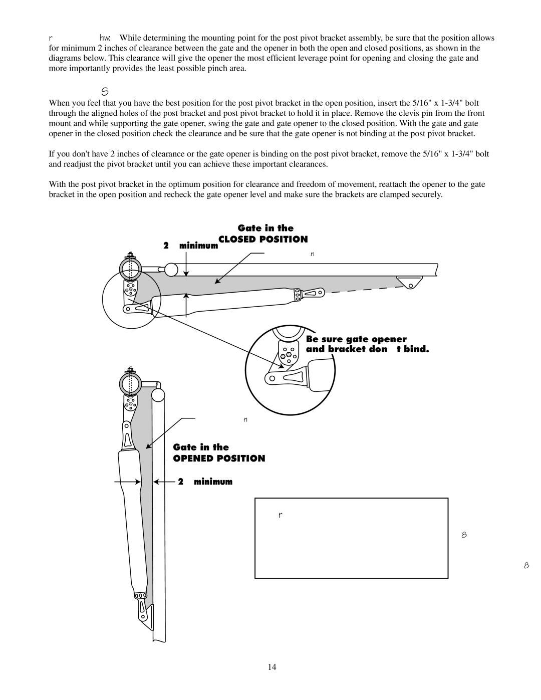 GTO 2550, 2502 installation manual Closed Position 