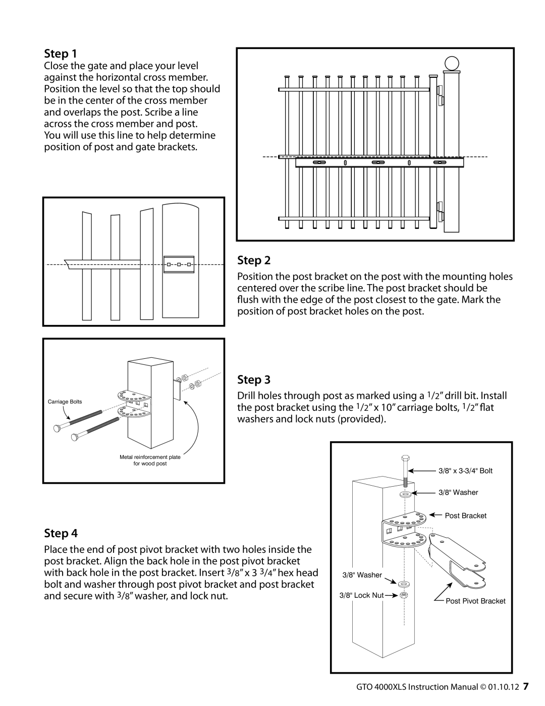 GTO 12, R4854 01, 10 installation manual Step 