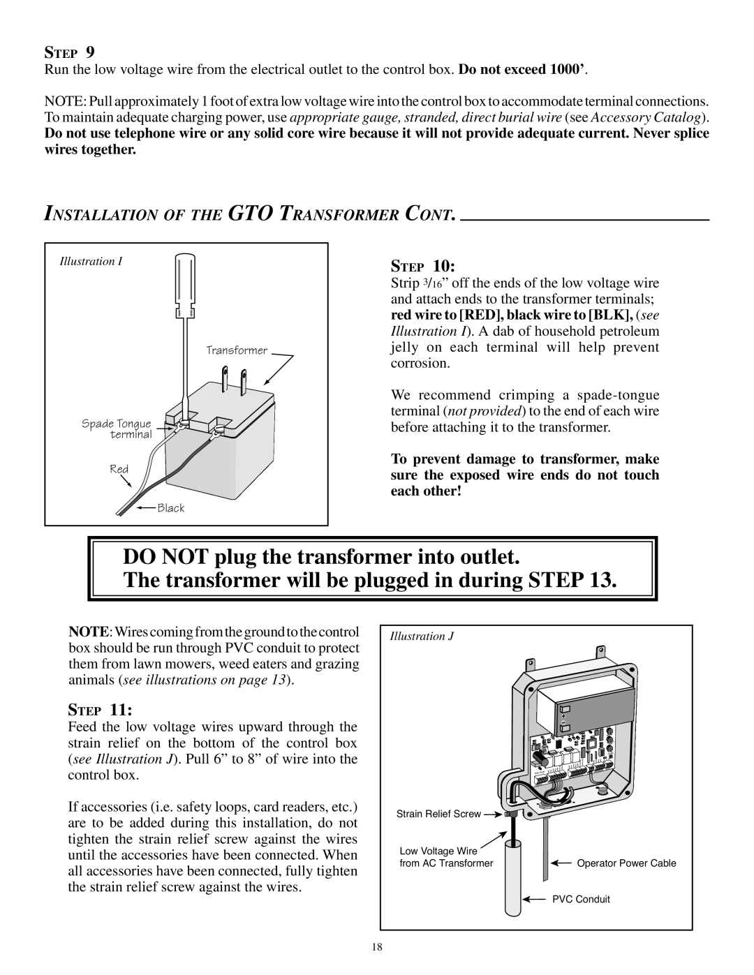 GTO SL-1000B, SL-2000B installation manual Step 