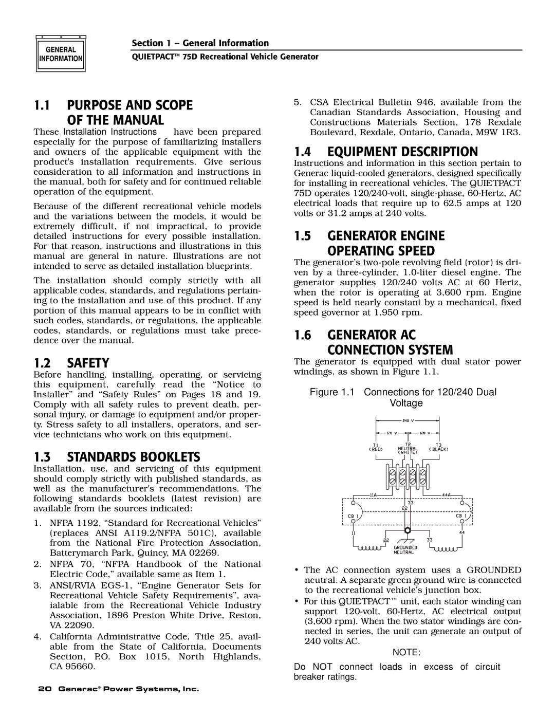 Guardian Technologies 004270-2 owner manual Purpose and Scope Manual, Standards Booklets, Equipment Description 