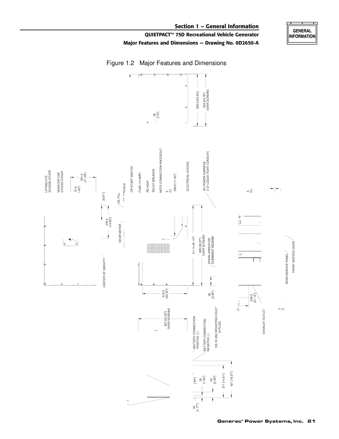 Guardian Technologies 004270-2 owner manual Major Features and Dimensions 