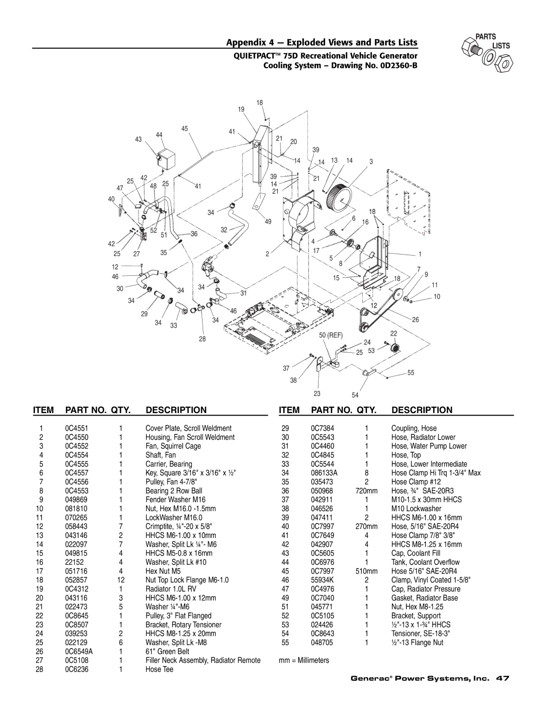 Guardian Technologies 004270-2 owner manual 0C4554 Shaft, Fan 0C4845 