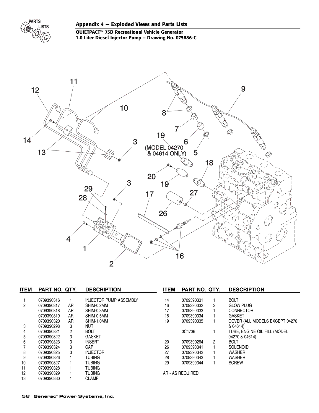 Guardian Technologies 004270-2 owner manual Injector Pump Assembly 