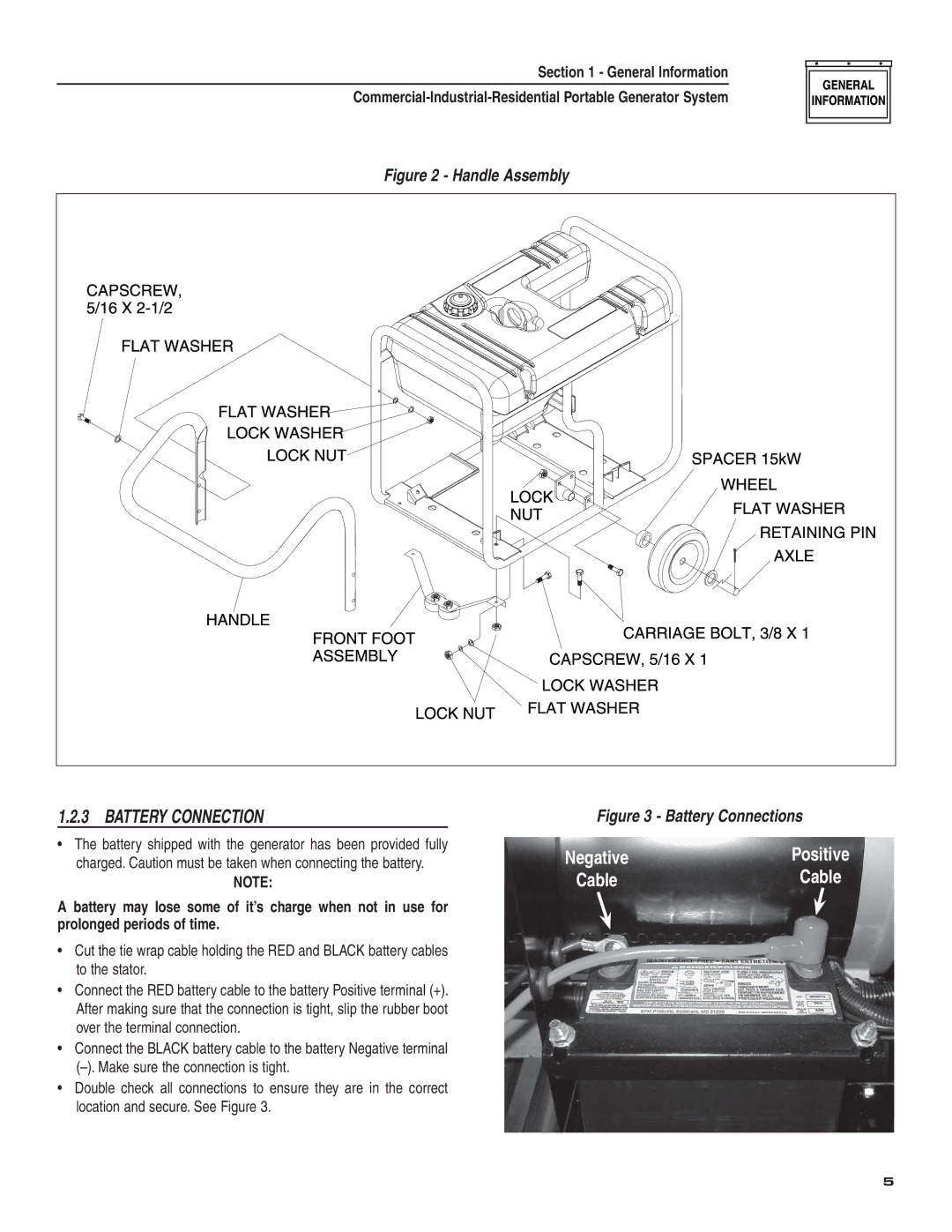 Guardian Technologies 004582-2 owner manual Battery Connection, Handle Assembly 