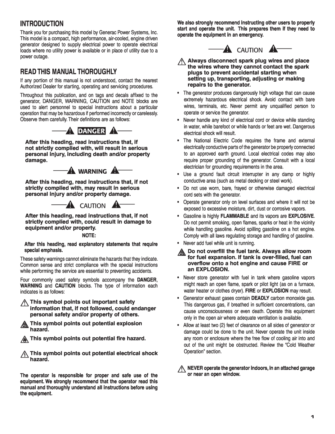 Guardian Technologies 004582-2 owner manual Introduction, Read This Manual Thoroughly, Danger 