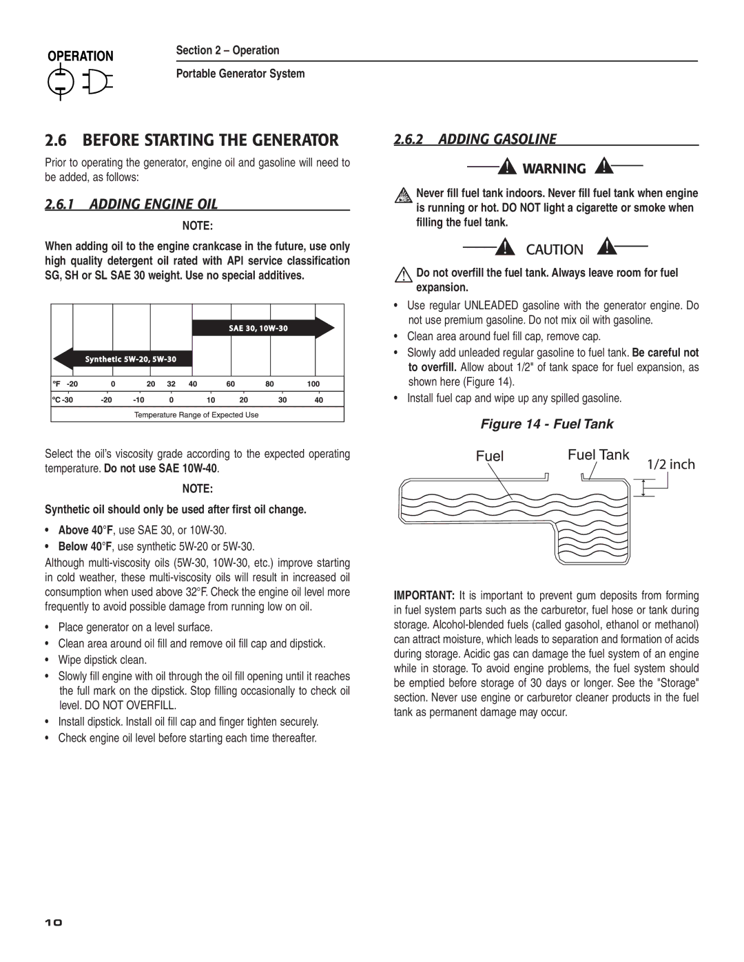 Guardian Technologies 004583-0 owner manual Adding Gasoline, Adding Engine OIL 